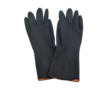 Black rubber gloves