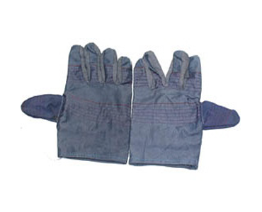 Double layer denim gloves