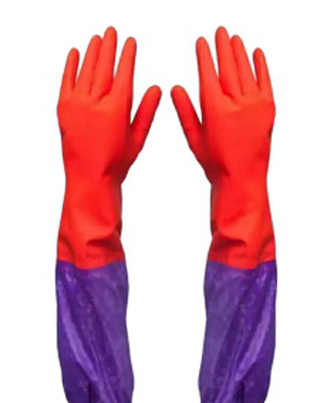Warm plush rubber gloves
