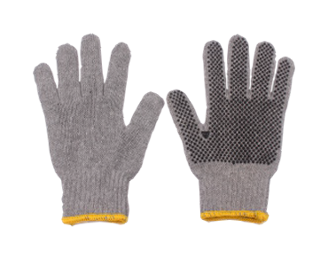 Grey cotton gloves Grey cotton gloves